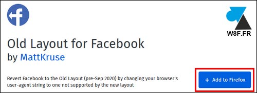 tutoriel Facebook ancienne version add-on Firefox extension
