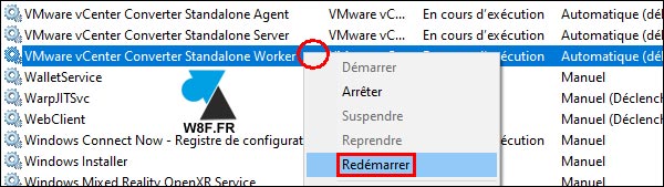 VMware Converter Worker service restart