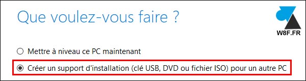 Windows 10 Media Creation Tool clé usb dvd iso