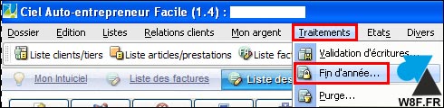 tutoriel Ciel comptabilité traitement fin d'année