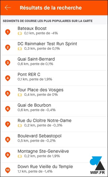 tuto Strava liste segments