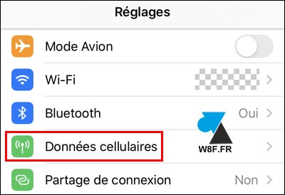 tutoriel iOS iPhone iPad reglages donnees cellulaires