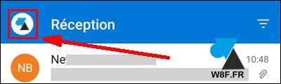 tutoriel Outlook Android menu