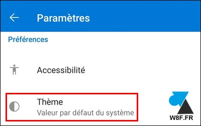 tutoriel Outlook Android theme