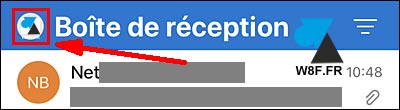 tutoriel Outlook iOS iPhone iPad menu