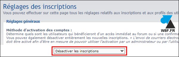 tutoriel phpbb désactiver les inscriptions