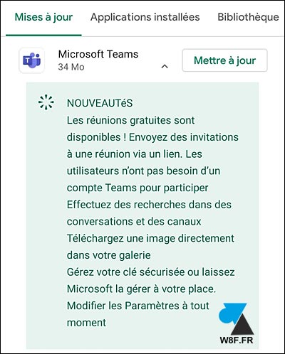 nouveautés aout 2020 Microsoft Teams