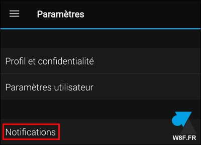 tutoriel parametres notification application montre Garmin