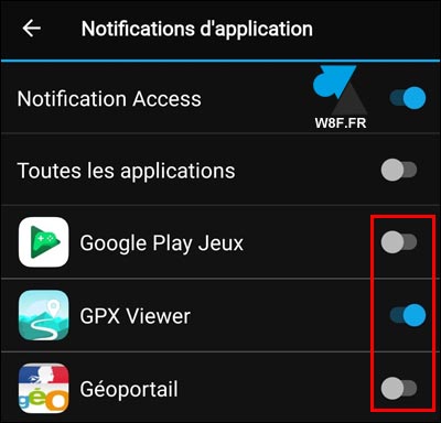 tutoriel notification apps montre Garmin Connect