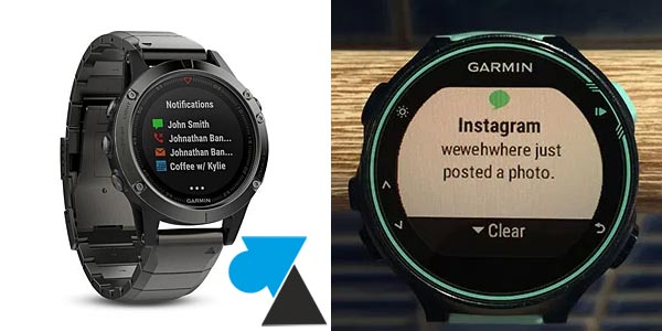 Garmin notification montre GPS