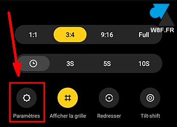 Xiaomi smartphone Miui 12 paramètres appareil photo