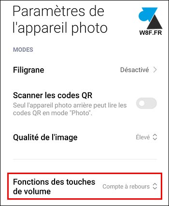 Xiaomi smartphone Miui 12 déclencheur appareil photo