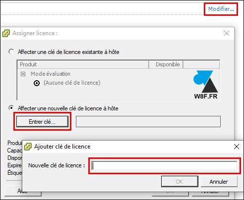 tutoriel VMware vSphere ESXi Hypervisor entrer cle licence