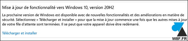 tutoriel Windows Update Windows 10 2009 20h2