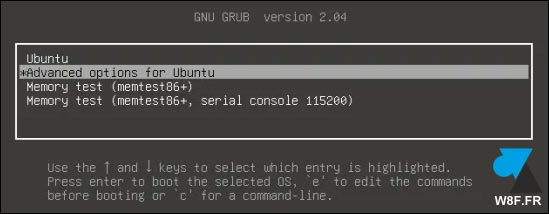 ubuntu advanced options