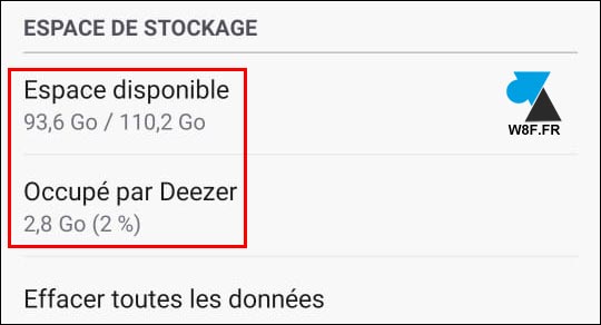 tutoriel deezer espace stockage