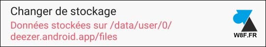 tutoriel Deezer changer stockage carte SD