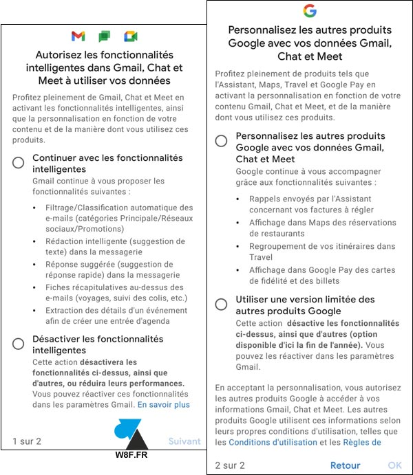 fonctionnalités Gmail Android iPhone iPad iOS