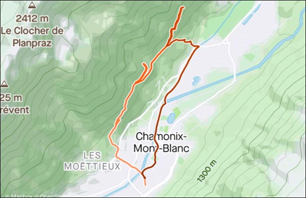 strava timemap chamonix