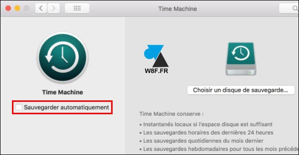 Apple Time Machine activer tutoriel