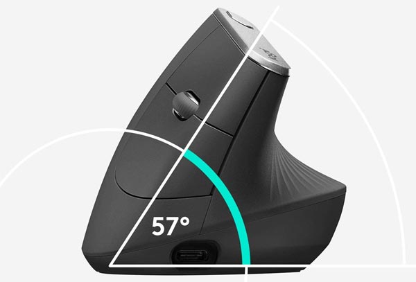 souris ergonomique 57 degrés