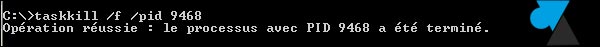 tutoriel Windows 10 cmd taskkill pid id