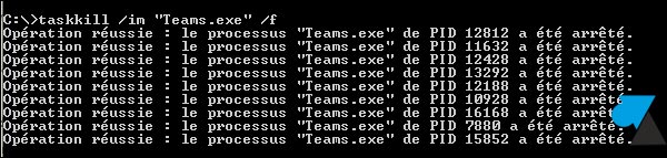 tutoriel Windows 10 cmd taskkill name