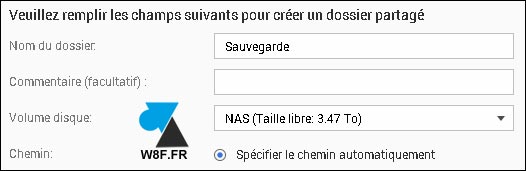 tutoriel NAS QNAP partage volume