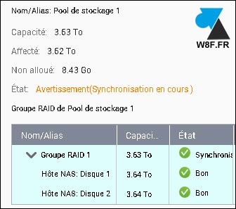 tutoriel NAS QNAP volume synchronisation RAID