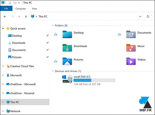 nouvelles icones Explorateur Windows 10