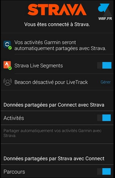 Connecter montre garmin online a strava