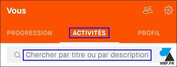 Strava activités chercher