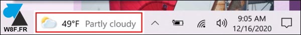 tutoriel Windows 10 widget meteo barre des taches