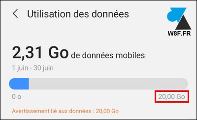 tutoriel Samsung Android limite quota données mobiles 4G 3G