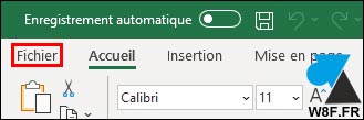 tutoriel Excel menu fichier