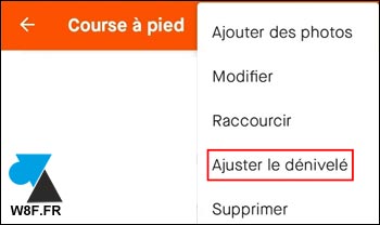 tutoriel Strava ajuster dénivelé positif négatif