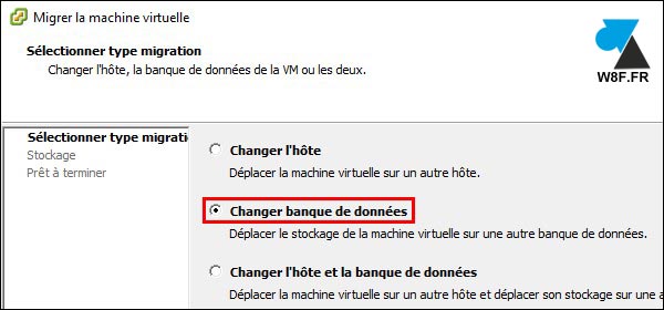 tutoriel VMware vSphere ESXi migrer datastore banque de données disque