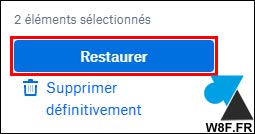 tutoriel Dropbox restaurer fichiers supprimés