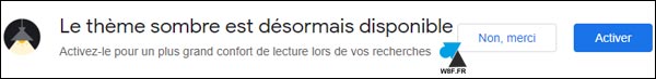 tutoriel google sombre activer