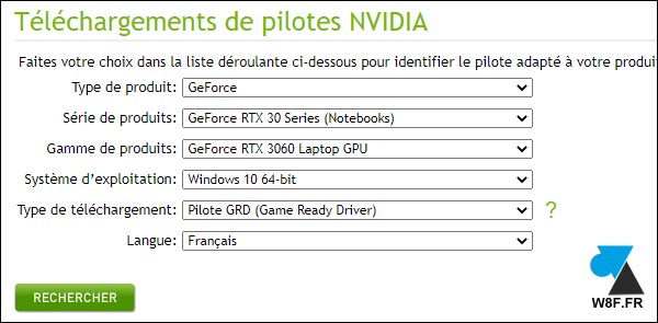 tutoriel telecharger driver video Nvidia GeForce