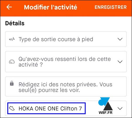 tutoriel strava modifier activie materiel