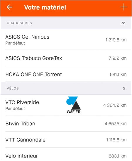 tutoriel Strava gestion materiel sport