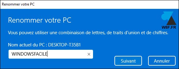 tutoriel Windows 11 changer nom PC