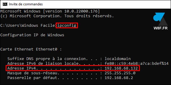 tutoriel Windows 11 adresse IP cmd W11