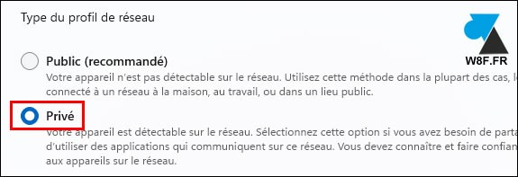 tutoriel Windows 11 paramètres réseau public privé