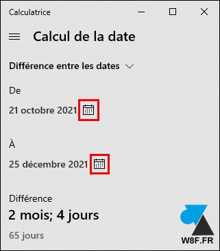 tutoriel calc menu calculer différence dates
