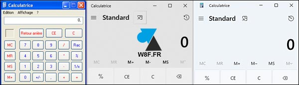 calculatrice Windows XP 10 11 W10 W11 calc