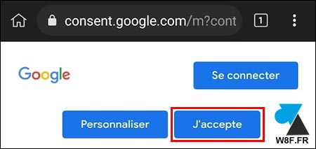 tutoriel Google accepter consentement CLUF