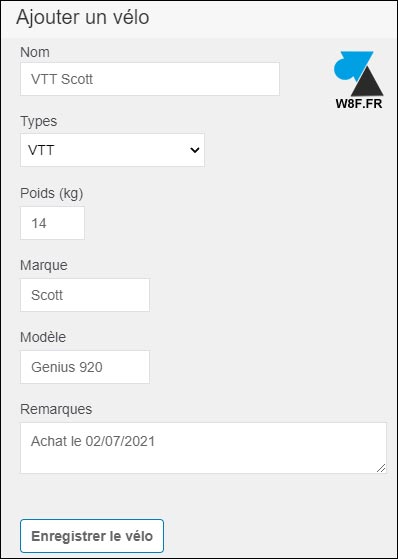 tutoriel Strava ajouter matériel vélo