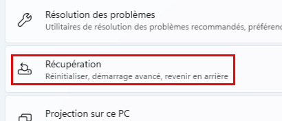 tutoriel Windows 11 recuperation retour en arrière